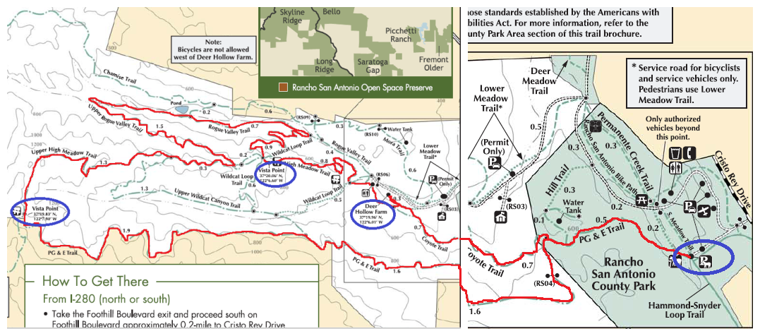 Rancho San Antonio County Park_hiking trail map